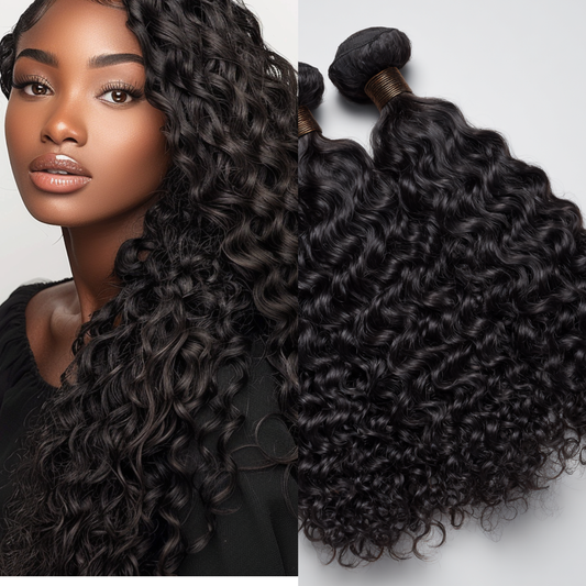 13A grade Cambodian 100% Human Hair Bundles Deep Wave